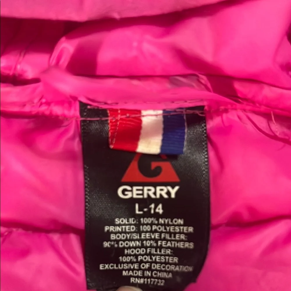 Gerry Pink and Black Puffer Jacket Size 14 Lightweight - Picture 2 of 8